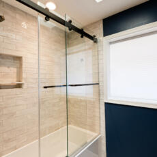 Glazen schuifdeur gehard glas