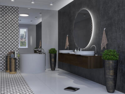 Ronde spiegel met verlichting