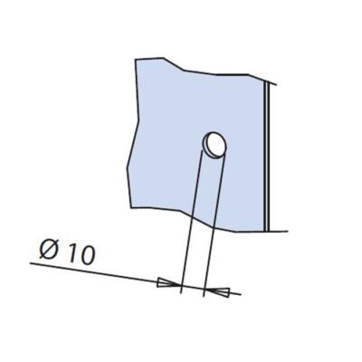 Tekening uitsparing doucheknop