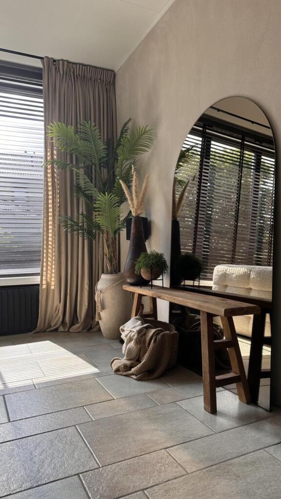 Boogspiegel verzilverd brons