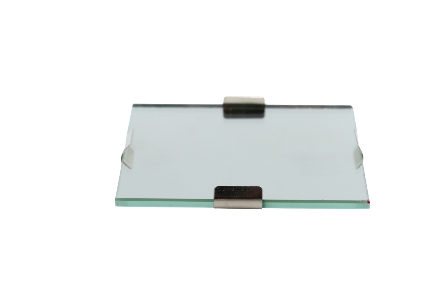 Spiegelklemmen zilver spiegel - witte achtergrond