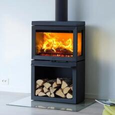 Hittebestendige glasplaat voor een kachel