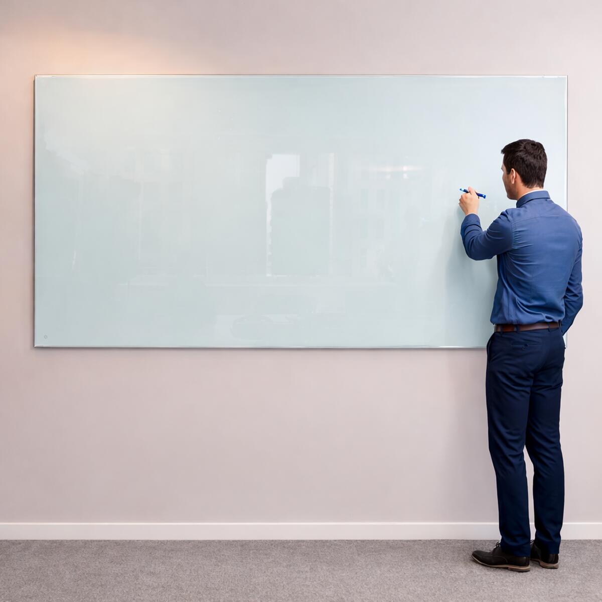 Whiteboard van gehard glas, schrijven op glas
