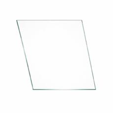 Glasplaat van gehard glas parallellogram schuin links