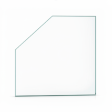 Glasplaat gehard glas schuine zijde links aflopend