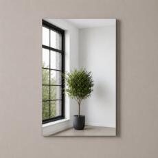Muurspiegel rechthoek 450mm x 570mm verzilverd met spiegellijm