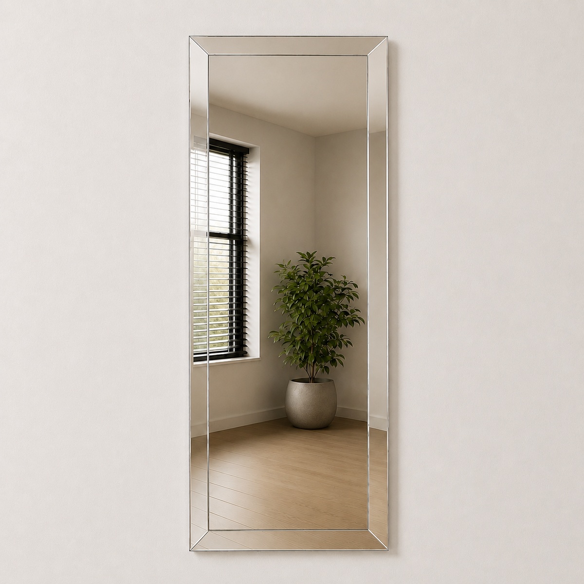 Woonkamerspiegel rechthoek 300mm x 400mm verzilverd met facetrand met montageset
