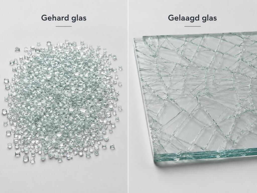 Verschil tussen gebroken gehard glas en gelaagd veiligheidsglas