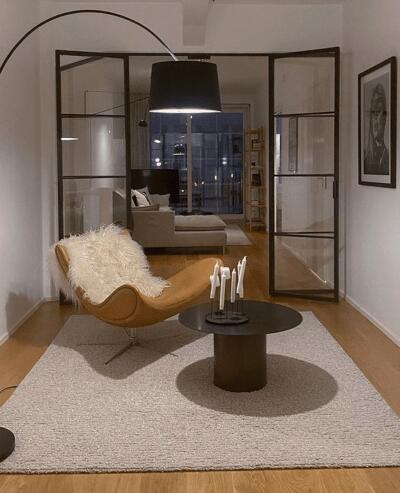 Schuifwand van glas woonkamer
