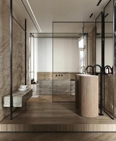 Moderne Glazen douchewand op maat