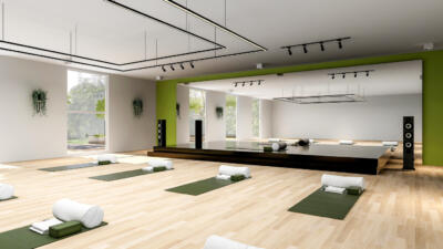Dansspiegel groot in een yoga- en dansruimte