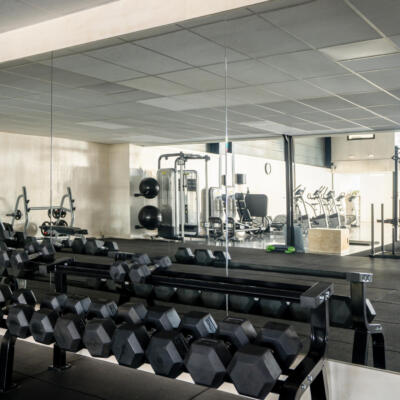 Veiligheidsspiegels in een sportschool