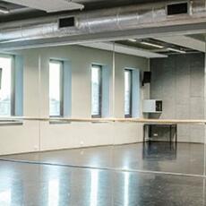 Wandspiegel in balletstudio