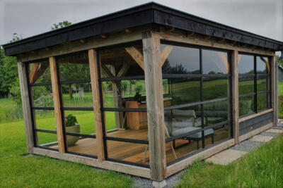 Glas voor tuinhuis