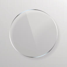 Rond gehard glas