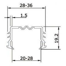 Zwart beglazingsrubber om ventilatieroosters te monteren