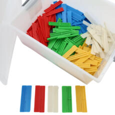 Combinatiebox glasblokjes 500 stuks los liggend - witte achtergrond