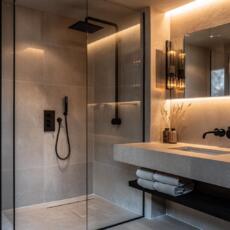 Veiligheidsglas voor een glazen douchecabine