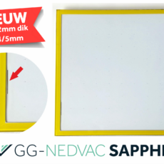 Vacuumglas sapphire geel kader